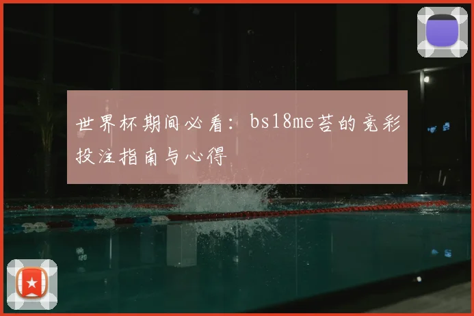 世界杯期间必看：bs18me苔的竞彩投注指南与心得