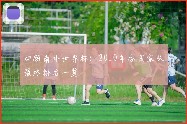 回顾南非世界杯:2010年各国家队最终排名一览