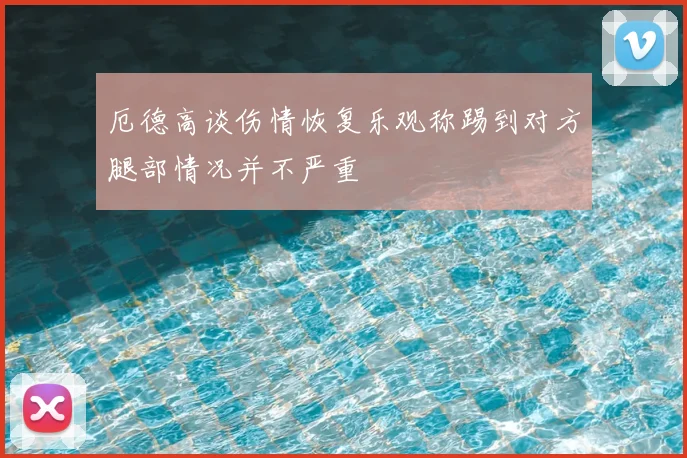 厄德高谈伤情恢复乐观称踢到对方腿部情况并不严重